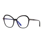 New Tom Ford FT5577-B 001 Shiny Black/clear Blue Light Block 55MM Authentic. Price: $160.00.