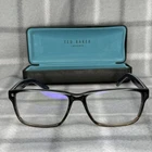 Ted Baker Eyeglasses Frame Gray Blue Paisley Square B874 Gry 55-15-145 With Case Pre-owned. Price: $48.00.