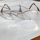 Eyeglasses Frames EC-521 Women Half-rim Cat-eye 52-17-135 Pre-owned. Price: $19.00.