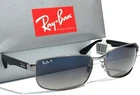 New* Ray Ban Gunmetal & Black Polarized Grey Blue Lens Sunglass RB3478 004. Price: $148.88.