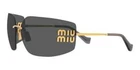 Miu Mu 54YS 5AK5S0 Gold-dark Grey Women's Sunglasses 80MM Authentic New. Price: $259.00.