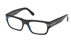 Tom Ford FT6034 001 Shiny Black Blue Block Rectangular Men's Eyeglasses New. Price: $296.79.