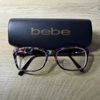 Bebe Rosy Eyeglasses Floral Frame BB5118 Jet Retro Mod Colorful Womens With Case Pre-owned. Price: $34.95.