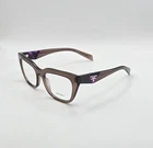 Prada A06V 17O-1O1 Transparent Brown Frames Demo Lens 52 Mm Eyeglasses New. Price: $199.00.