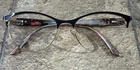 Enhance 4282 Eyeglasses Frame Only Flex Hinges Black Gold Floral 53-18-140-37MM Pre-owned. Price: $24.99.