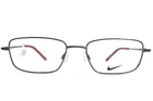 Nike Eyeglasses Frames 8183 060 Gunmetal Grey Red Rectangular Full Rim 52-18-140 New. Price: $64.99.