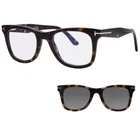 Tom Ford FT5970-B 052 Eyeglasses Men's Dark Havana Full Rim 50MM W/clip On New. Price: $369.95.