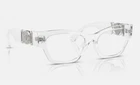 New Versace Eyeglasses Mod. 3367-U 108 54-17 140 Crystal & Silver Cateyes Frames. Price: $249.99.