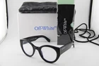 New Off-white Offwhite OERJ041 1000 Black Silver Eyeglasses Frames 50-26. Price: $187.00.