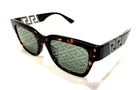 Versace Havana Squared Monogram Sunglasses VE4421F - 108/V8 Authentic New. Price: $64.95.