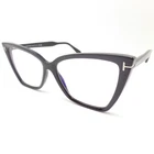 Tom Ford Ft 5844 001 Gloss Black 55MM Blue Block New Authentic Frames. Price: $269.95.