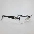 Gucci Gg 2906 65Z Black Half Rim Rectangular Eyeglasses Frames Italy 51-17-135 Pre-owned. Price: $167.98.