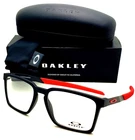 New Oakley Large Eyeglasses Exchange OX8055-0456 56-17 Satin Black & Red Frames. Price: $239.99.