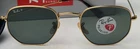 New Ray-ban RB3548N 001/58 Arista Gold Hexagonal Polarized Green Sunglasses 51MM. Price: $149.00.