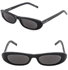Saint Laurent Shade Black Narrow Slim Oval Sunglasses Unisex 001 New. Price: $270.00.