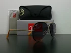 Ray-ban RB3584N Blaze Aviator Sunglasses Gold Gradient 61MM Never Worn Pre-owned. Price: $44.00.