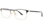 Gucci GG1124OA 001 Eyeglasses Men's Black/gold Full Rim Rectangle Shape 55MM New. Price: $279.95.