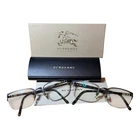 Burberry Eyeglasses Frames B1323 1014 Grey Black Nova Check Half Rim 54-18-145 Pre-owned. Price: $60.00.