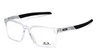 New Oakley Eyeglasses Exchange OX8055-0356 56-17 Polished Clear & Silver Frames. Price: $239.99.