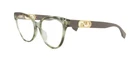 Fendi FE50026I 056 Eyeglasses Havana Cat-eye Olive Green New. Price: $159.00.