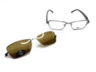 New Revolution Matte Silver Cat Eye Glasses Magnetic Clip REV751 53 140. Price: $119.00.