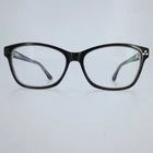 Link 1010B Eyeglasses Black Clear Star Accents 54-15-140 Rectangular Frames Pre-owned. Price: $35.99.