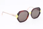 New Face Gioco 2 COL479 Brown Tort Yellow Authentic Sunglasses 57-18. Price: $210.00.