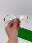 Bottega Veneta Women Eyeglasses Gold Clear Demo Pilot BV1067O 002 New Authentic. Price: $255.96.