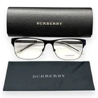 Burberry Eyeglasses BE1289 1007 Matte Black Clear Plaid 55-16-140 W/case New. Price: $129.50.