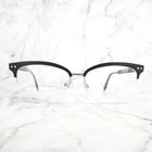 Jimmy Choo 138 LY9 Eyeglasses Black Half Rim Cat Frames 53-15-140 Italy Pre-owned. Price: $80.99.