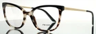 Prada VPR07W 398-1O1 Black Tortoise Womens Cat Eyeglasses 52-17-140 B:40 New. Price: $89.99.