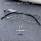 Rimless Titanium Frame Eyewear Square Eyeglass Designed By Lindberg W/demo Lense New. Price: $149.90.