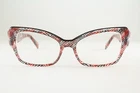 Authentic Alain Mikli A03036 E001 52MM Crystal Red Black Frames Glasses Italy New. Price: $175.00.