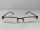 Taka Eyewear T2648 Brown 50-18-135 Metal Half Rim Eyeglasses Frame 170N New. Price: $60.00.