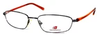 New Balance NB370-2 Nos Gunmetal Gray/orange 53-17-140 Eyeglasses Frame Pre-owned. Price: $35.00.