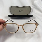 Ray Ban RB7185 5940 52 18-145 Eyeglasses Clear Light Brown Frames Only K! Pre-owned. Price: $64.95.