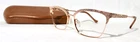 Tura New TE274 Eyewear 53-16-140 Rose Gold Metal Eyeglass Frame With Rhinestones. Price: $89.99.