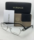 New Versace Eyeglasses 1210-B-M 1000 52-16 135 Silver-black Frame W/ Crystals. Price: $299.95.