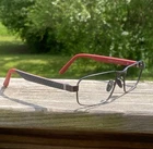 Champion Elite Men Glasses Frames 57 16 145 Gun Metal And Dark Red Pre-owned. Price: $32.99.