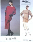 Vogue 1484 Pattern Stunning 80S Bill Blass Top & Skirt, Uncut, Size New. Price: $20.12.
