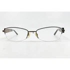 Easyflip Eyeglasses Women Brown Heart Pattern Semi Rimless O1073 52-18-135 Pre-owned. Price: $39.99.