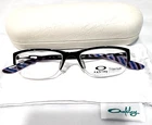 Oakley OX5074 0151 Glossy Black Half Rim Eyeglasses 51-17 141 New Case Pouch. Price: $98.99.