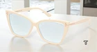Tom Ford FT5844 025 Injected Ivory Blue Block Lens 55 Mm Women's Eyeglasses New. Price: $219.00.