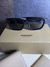 Burberry BE4403 3001/87 Black Rectangle Sunglasses Dark Grey Lens 51/23/150 Itl New. Price: $129.99.