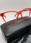 Versace 3273 5307 Women Eyeglasses Frame 54-16-140 Transparent Red 100%AUTHENTIC New. Price: $83.70.