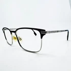 Burberry Eyeglass Frames Mens Black Silver 1372 1005 Square 55-18-145 Pre-owned. Price: $63.99.