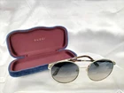 Gucci GG0206SK-005 Sun Black Plastic Grey Full Rim Authentic Pre-owned. Price: $346.00.