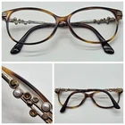 Jimmy Choo JC221/F 086 Havana Tortoise Women Eyeglasses Frames 53-15 140 Italy Pre-owned. Price: $44.99.