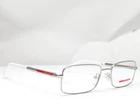 Prada Linea Rossa Vps 56A 1BC-1O1 Silver Men's Eyeglasses Frames 51-17-140 New. Price: $129.95.