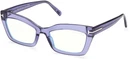New Tom Ford Eyeglasses Soft Case- FT5766B 078 Transparent Lilac (54-19-140). Price: $134.99.